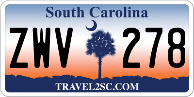 SC license plate ZWV278