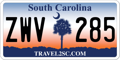 SC license plate ZWV285
