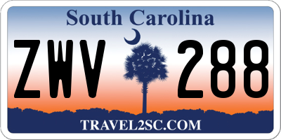SC license plate ZWV288