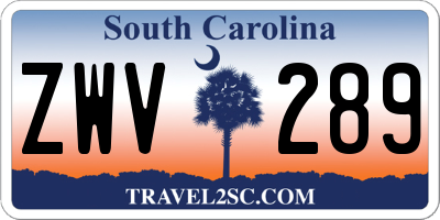 SC license plate ZWV289