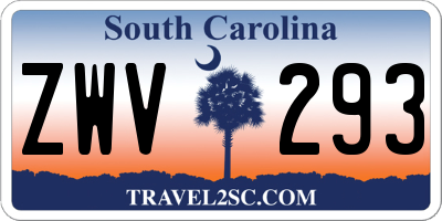 SC license plate ZWV293