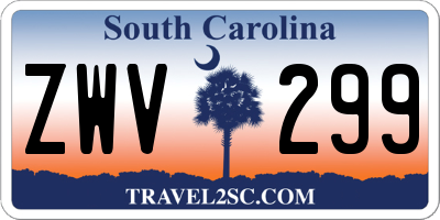 SC license plate ZWV299