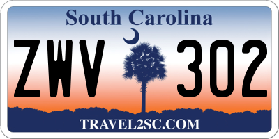 SC license plate ZWV302