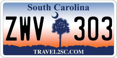 SC license plate ZWV303