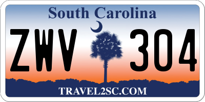 SC license plate ZWV304