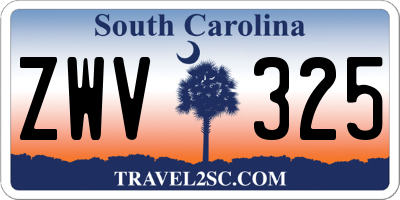 SC license plate ZWV325