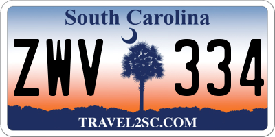 SC license plate ZWV334