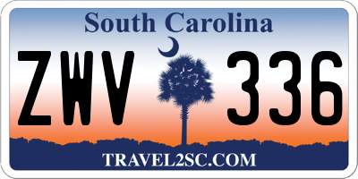 SC license plate ZWV336