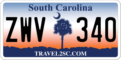 SC license plate ZWV340