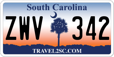 SC license plate ZWV342