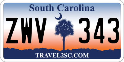 SC license plate ZWV343