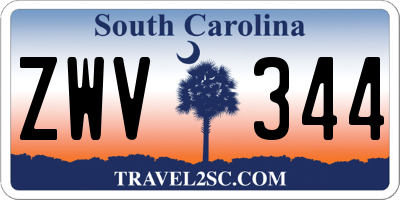 SC license plate ZWV344