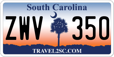 SC license plate ZWV350