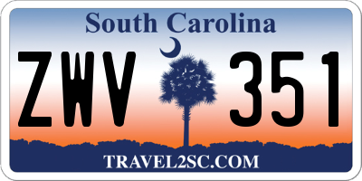 SC license plate ZWV351