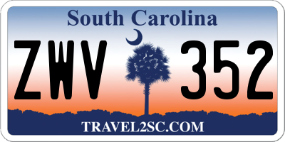 SC license plate ZWV352