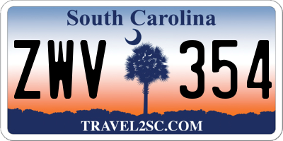 SC license plate ZWV354
