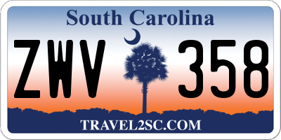 SC license plate ZWV358