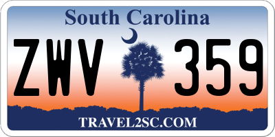 SC license plate ZWV359