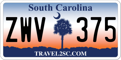 SC license plate ZWV375