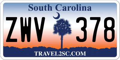 SC license plate ZWV378