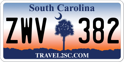 SC license plate ZWV382