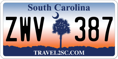 SC license plate ZWV387