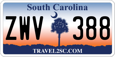 SC license plate ZWV388