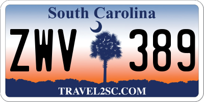 SC license plate ZWV389