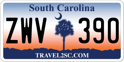 SC license plate ZWV390