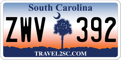 SC license plate ZWV392
