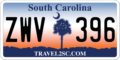 SC license plate ZWV396