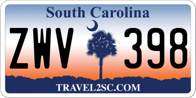 SC license plate ZWV398