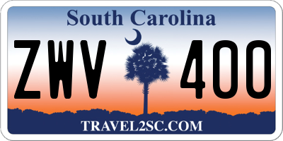 SC license plate ZWV400