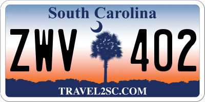 SC license plate ZWV402