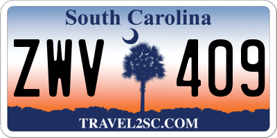 SC license plate ZWV409