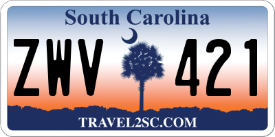 SC license plate ZWV421