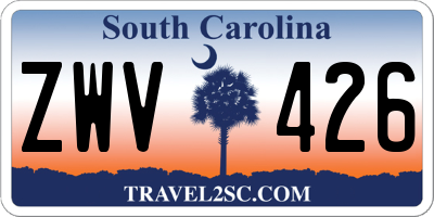 SC license plate ZWV426