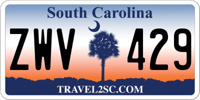 SC license plate ZWV429