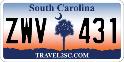 SC license plate ZWV431