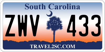 SC license plate ZWV433