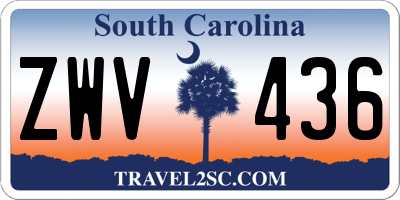 SC license plate ZWV436