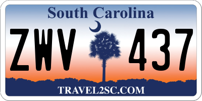 SC license plate ZWV437