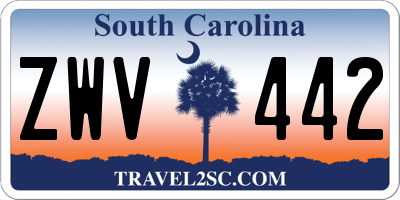 SC license plate ZWV442
