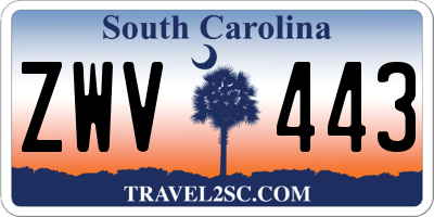 SC license plate ZWV443