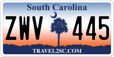 SC license plate ZWV445