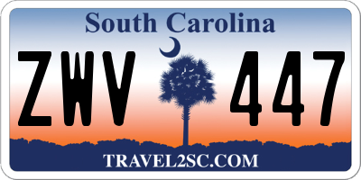 SC license plate ZWV447