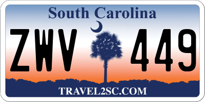 SC license plate ZWV449