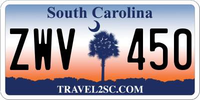 SC license plate ZWV450