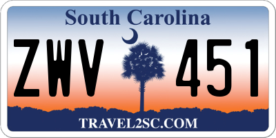 SC license plate ZWV451