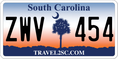 SC license plate ZWV454